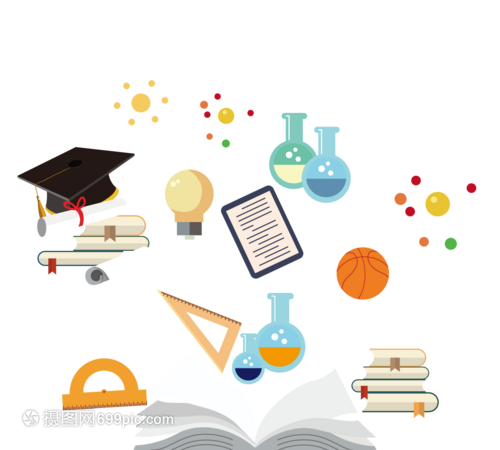 手繪卡通教育書(shū)圖圖